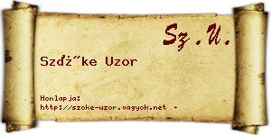 Szőke Uzor névjegykártya